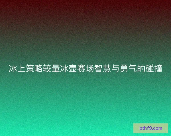 冰上策略较量冰壶赛场智慧与勇气的碰撞
